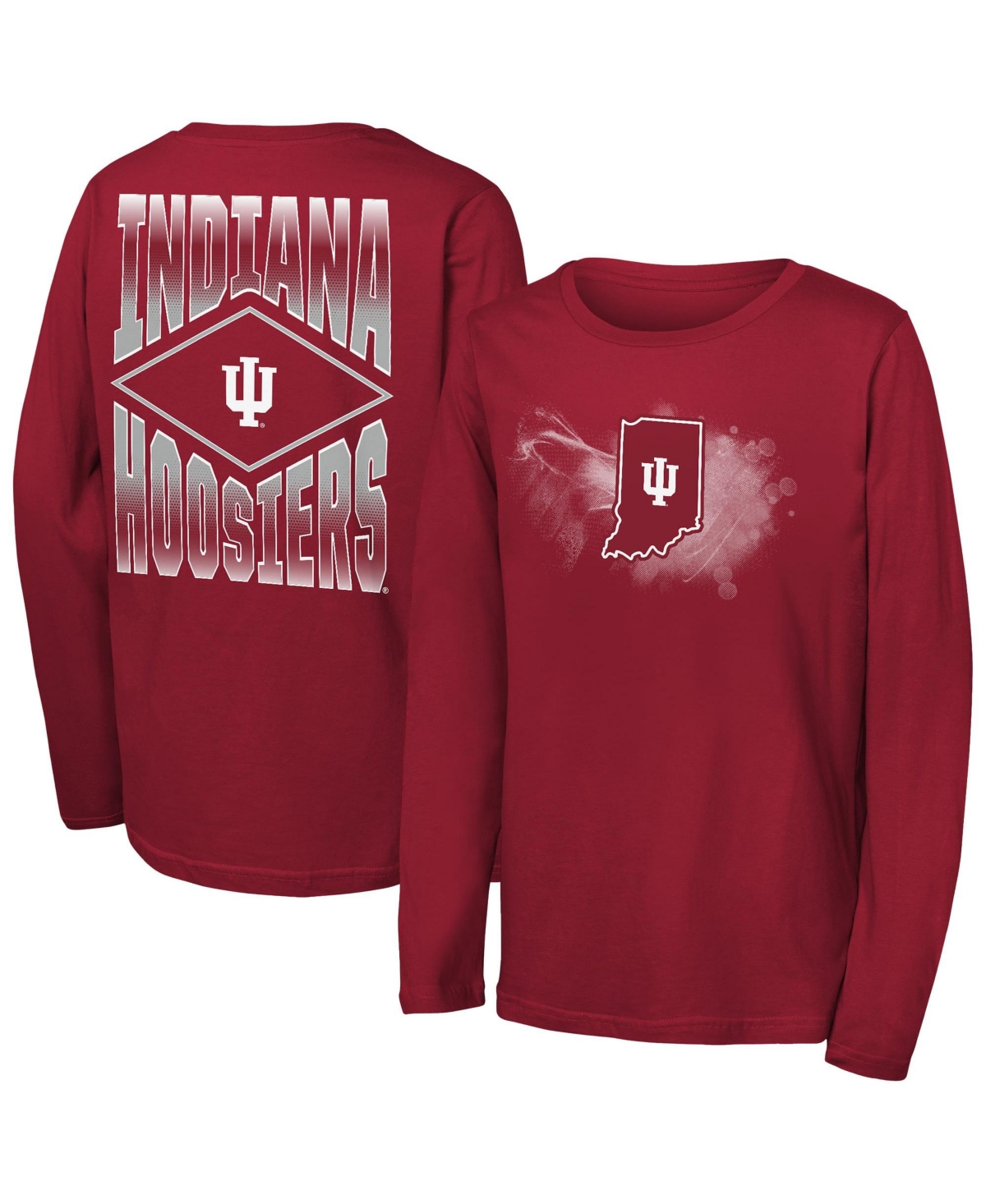 Outerstuff Big Boys' and Girls' Crimson Indiana Hoosiers Full Steam Long-Sleeves T-Shirt - Crimson