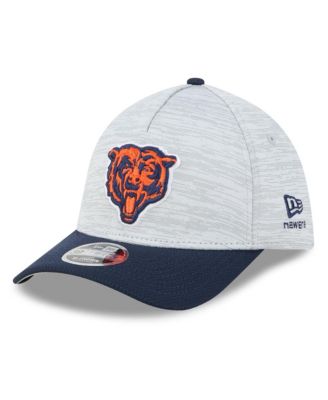 Men's Gray/Navy Chicago Bears Tech M-Crown A-Frame 39THIRTY Flex Hat