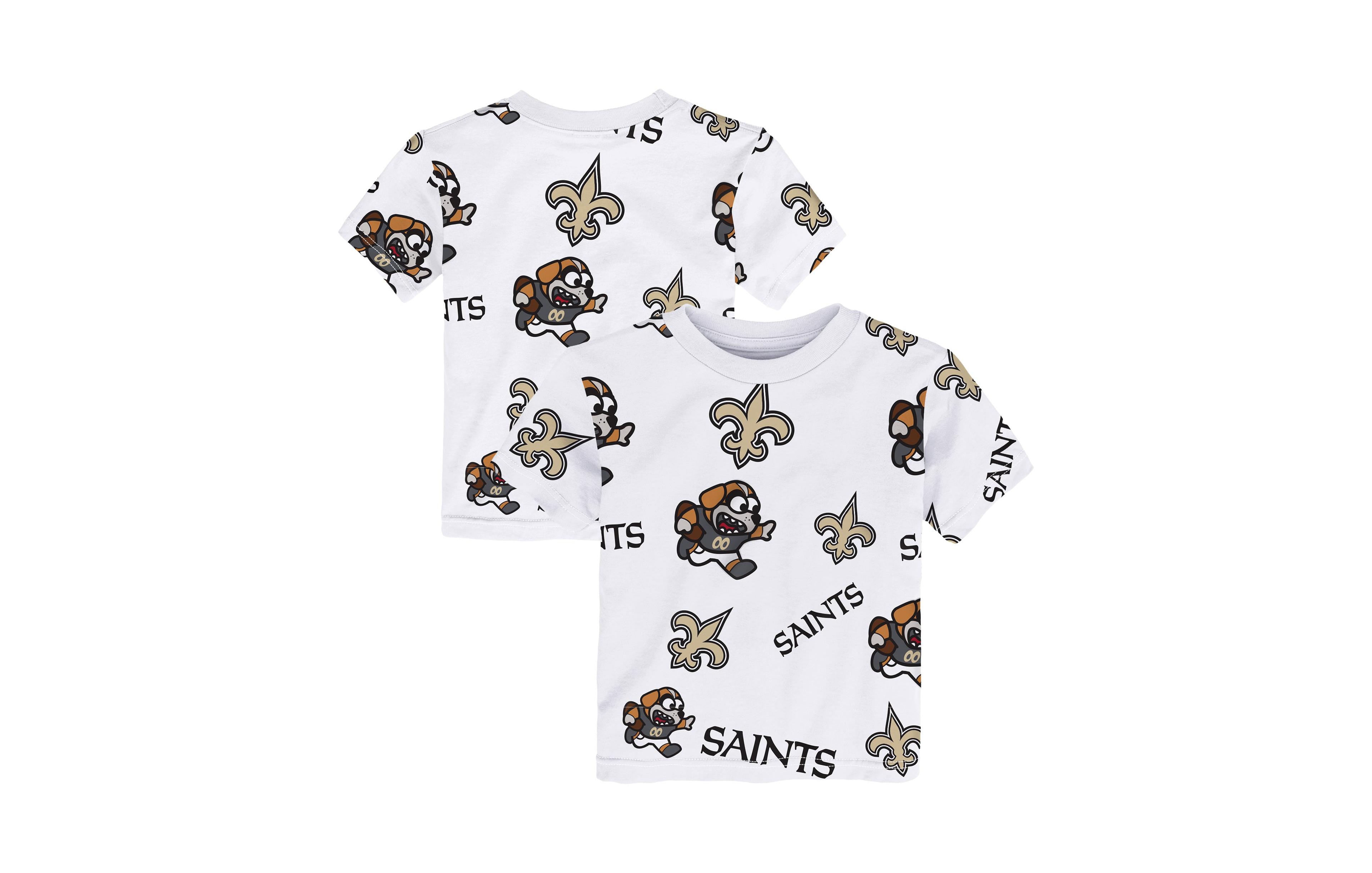 Outerstuff Toddler White New Orleans Saints Mascot Play T-Shirt