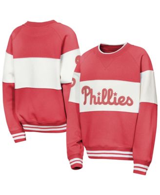 Big Boys' and Girls' Red Philadelphia Phillies Ultimate Pastels On Base Sweatshirt