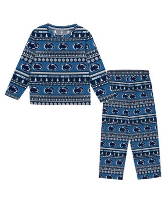 Baby Boys and Girls Baby Boys and Girls Navy Penn State Nittany Lions Ugly Sweater Pajama Set
