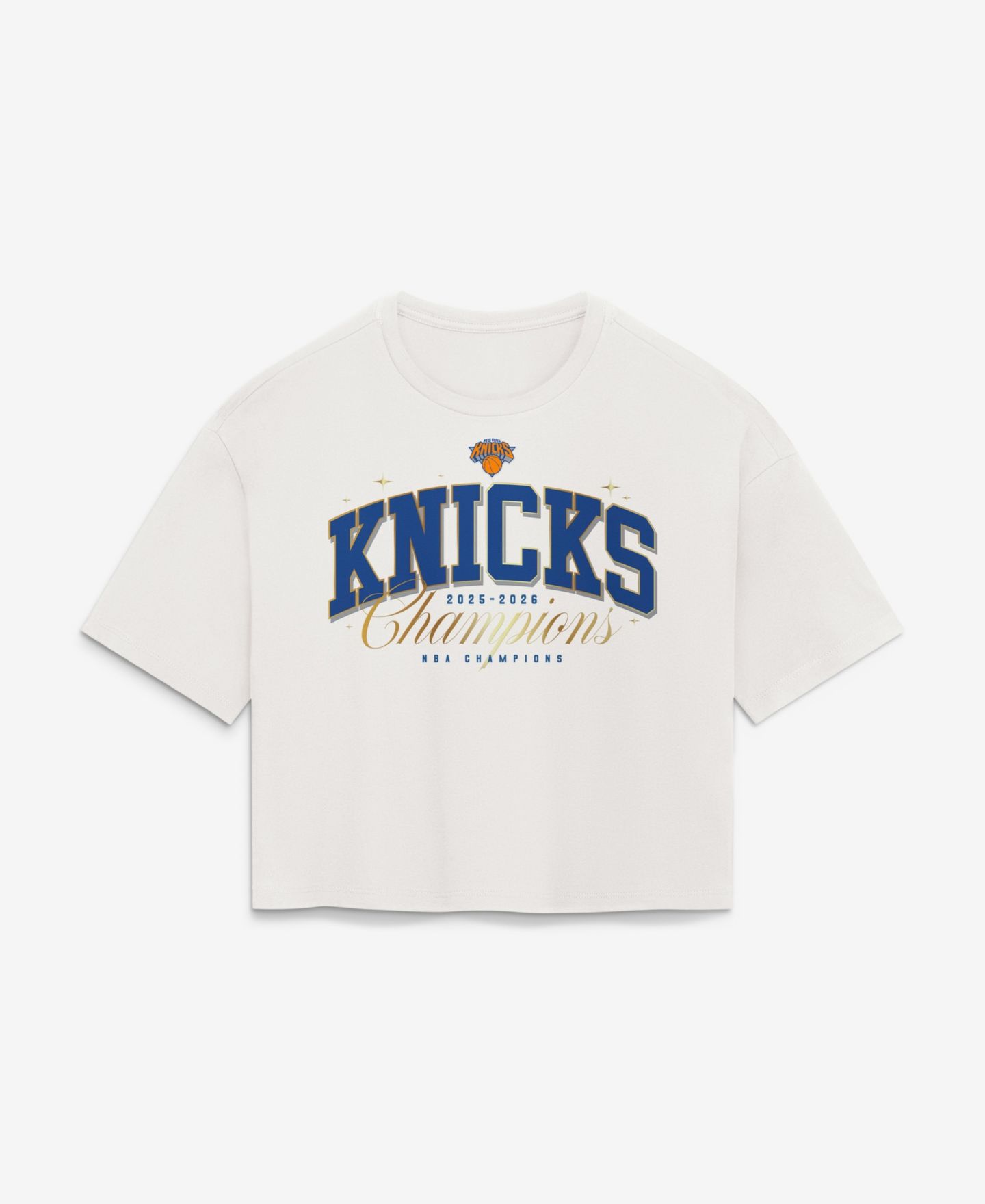 Женская футболка Fanatics White New York Knicks Banner Bound Cropped — фото 5