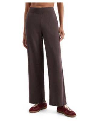 Women's Airplane High-Rise Wide-Leg Pull-On Organic Cotton Pants