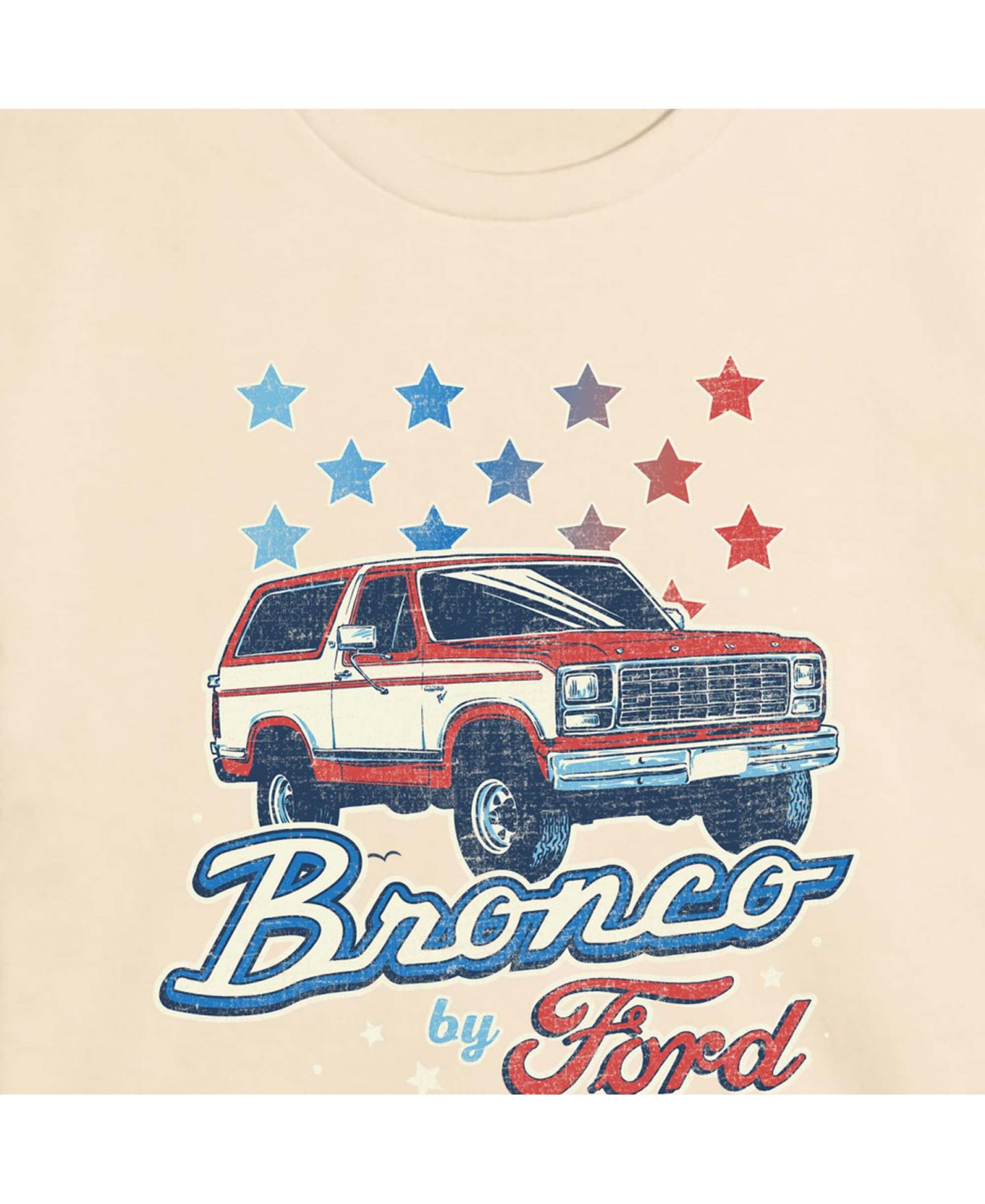 Женская футболка Ford Bronco Americana Cropped Graphic, цвет: Берёзовый — фото 2