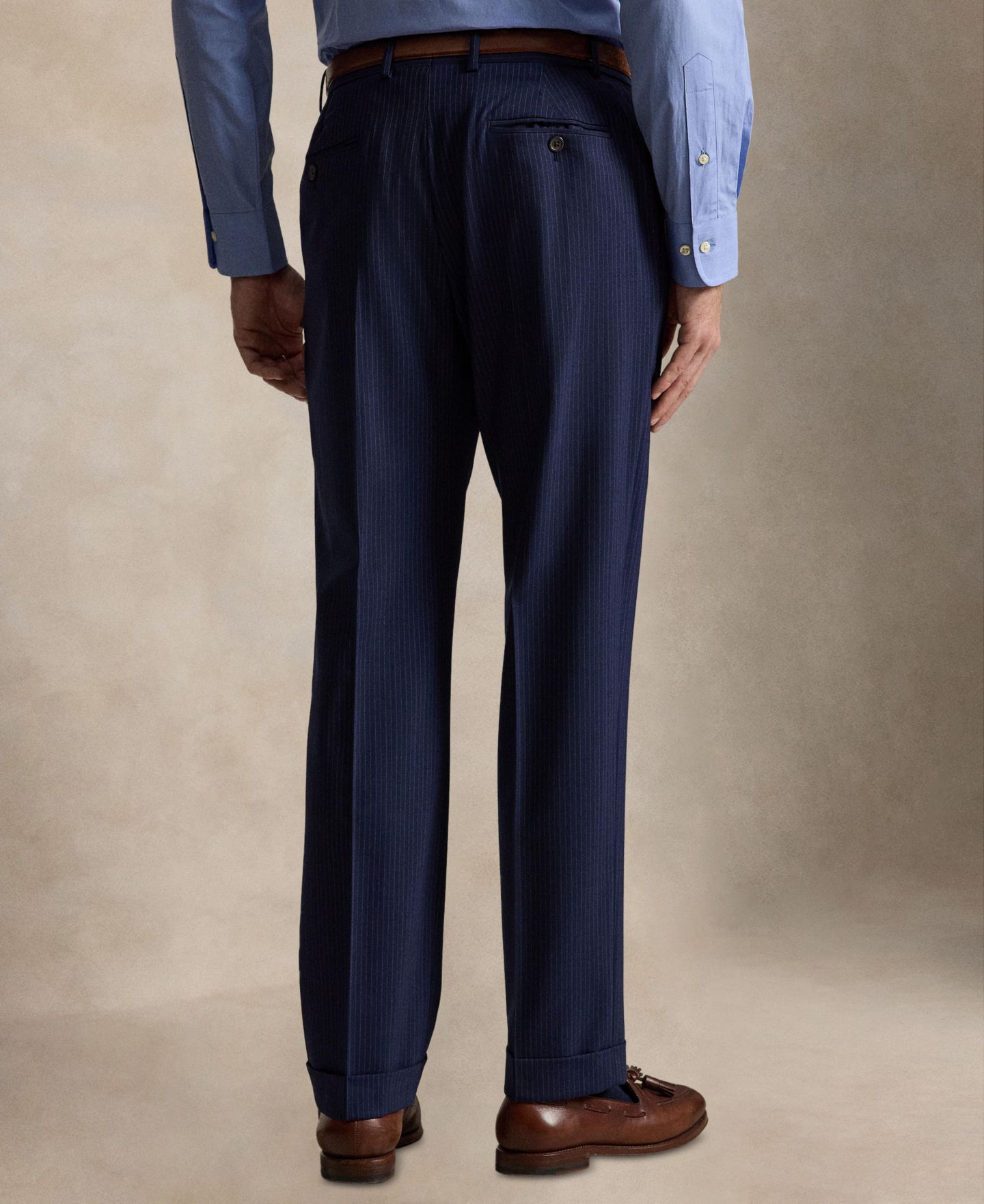 Мужские брюки Polo Ralph Lauren Pinstripe Stretch Twill, цвет: Тёмно-синий — фото 4