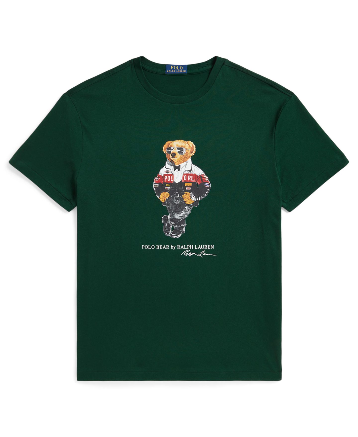 Мужская футболка Polo Ralph Lauren Classic-Fit Polo Bear, цвет: Мох — фото 6