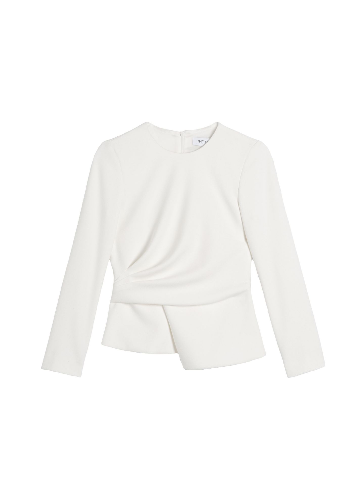 Женская блузка The Fold Malone Long-Sleeve Peplum, цвет: Белый — фото 4