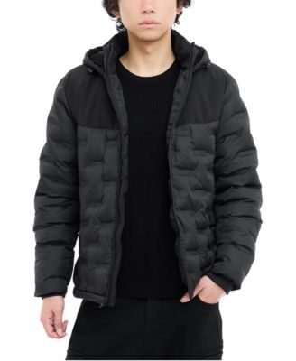 Men's Full-Zip Hooded Quilted Lightweight Puffer Jacket