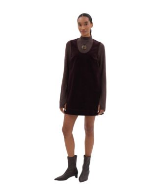 Women's Cosette Corduroy Scoop Neck Sleeveless Mini Dress