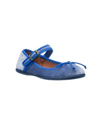 Little Girls' Ellis Velvet Bow Ballet Flats