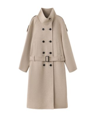 Women's Loren Funnel-Neck Belted Wool-Blend Coat