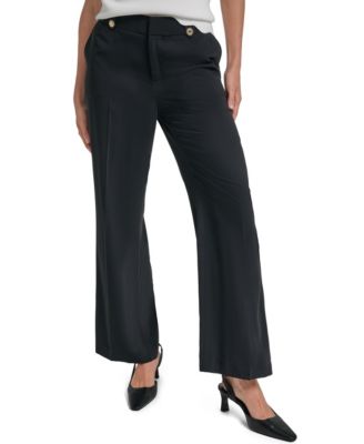 Women's Wide-Leg Mid-Rise Pants