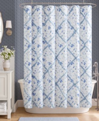 Garden Muse Floral Tufted Shower Curtain, 72" x 72"