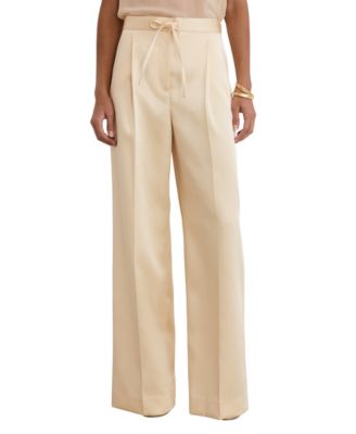 Women's Ellen Satin Wide-Leg Drawstring Trousers