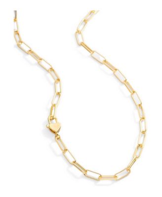 Heart Padlock Paperclip Chain Necklace