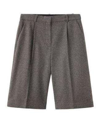 Women's Straight Fit Pleat Bermuda Shorts