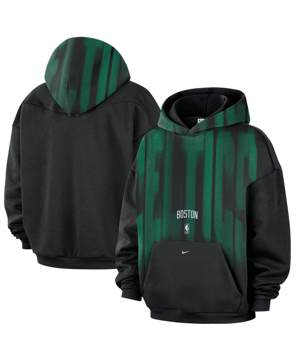 Nike Men's Black, White Boston Celtics 2026 Game Theather Fleece Hoodie - Black, White