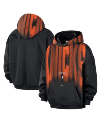 Men's Black, White New York Knicks 2026 Game Theather Fleece Hoodie