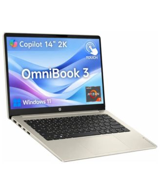 OmniBook 3 14" Touchscreen Laptop, AMD Ryzen 7 250, 32GB RAM, 1TB SSD, Windows 11 Home