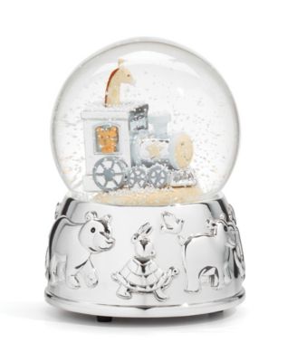 Animal Train Silverplate Snow Globe
