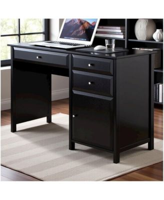 Office Desk - Compact Wooden Desk with Drawers for Workspaces