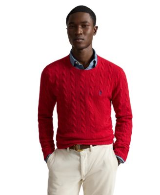 Men's Wool-Cashmere Cable-Knit Sweater