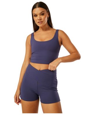 Women's Twist-Back Crop Scoop Neck Vest