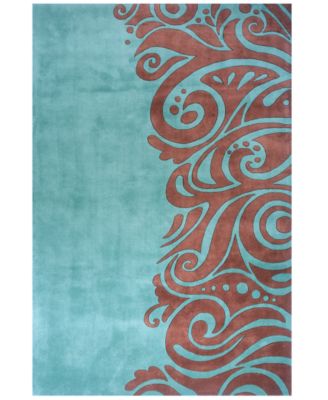 Momeni - "New Wave Original" NW-88 Turquoise Area Rug, 2' x 3'