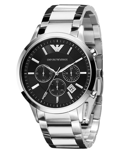 Emporio Armani Watch, Men's Chronograph Stainless Steel Bracelet AR2434
