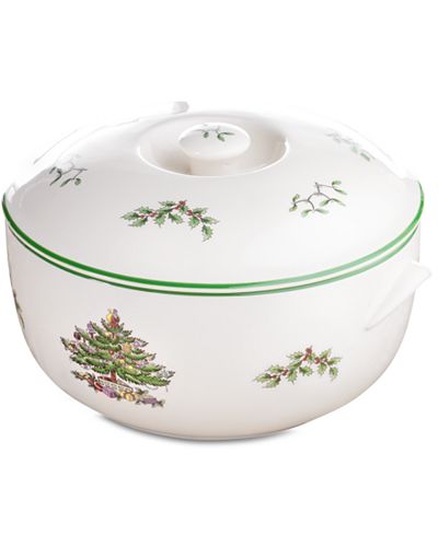 Spode Christmas Tree Round Covered Casserole