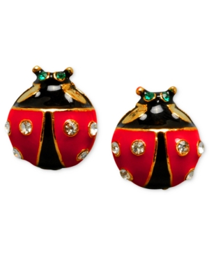 Betsey Johnson Ladybug Stud Earrings