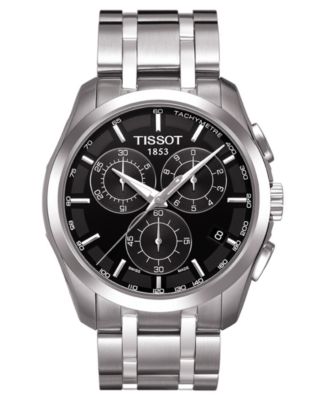 Tissot Men's Chronograph Stainless Steel Bracelet Watch 41mm - Macy's