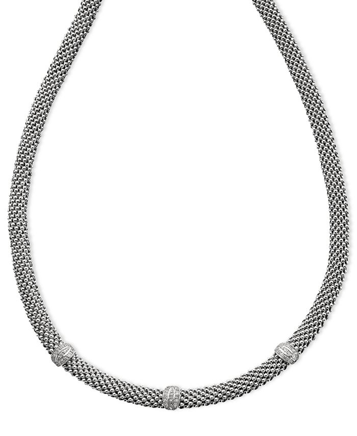 Macy's diamond station necklace top