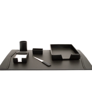 image of Bey-Berk Leather 6 Piece Desk Set