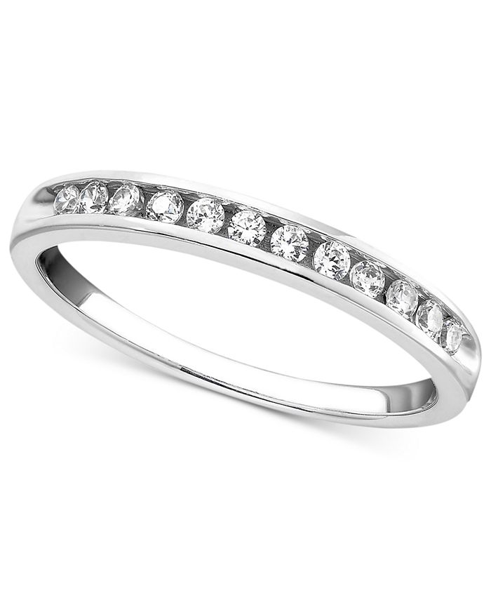1/4 Ct. t.w. Diamond Channel Band in 14K White or Yellow