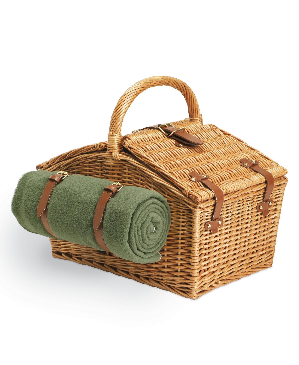 Picnic Time Somerset Green Picnic Basket In Multi