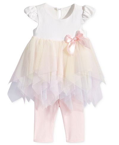 Bonnie Baby 2-Pc. Rainbow Tiered Tunic & Leggings Set, Baby Girls (0-24 months)