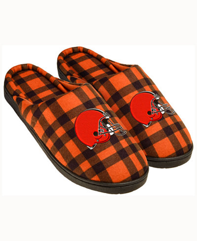 Forever Collectibles Cleveland Browns Flannel Slide Slippers