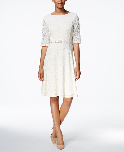 Charter Club Lace Fit & Flare Dress, Only at Macy's