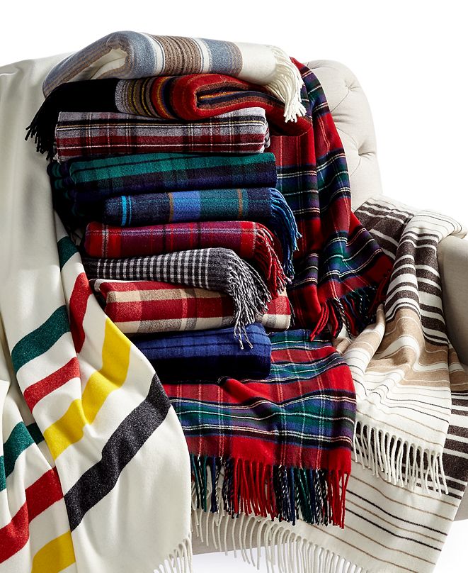 Pendleton 5th Avenue Fringed Wool Throw & Reviews Blankets & Throws