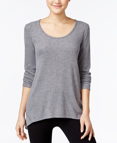 Hippie Rose Juniors' Asymmetrical-Hem Top