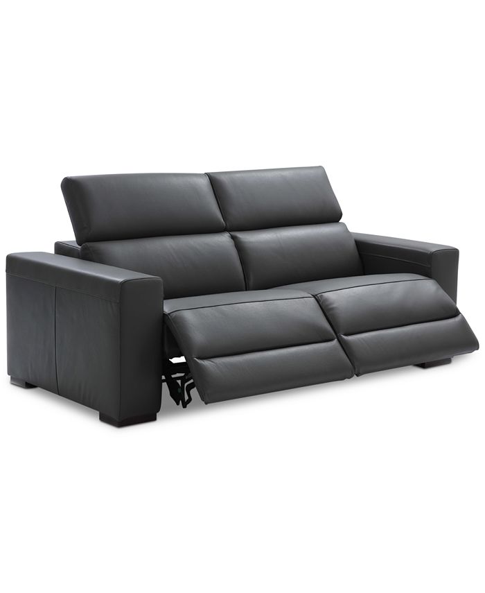 Furniture Nevio 82 2 Pc Leather Sofa, Leather Sofa With Two Recliners
