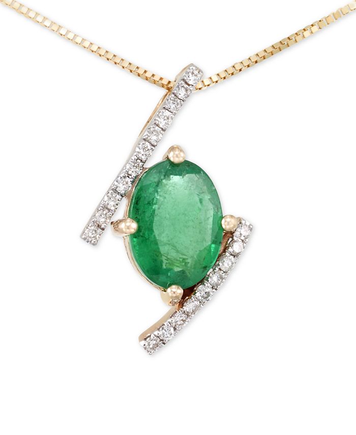 Macys emerald necklace on sale