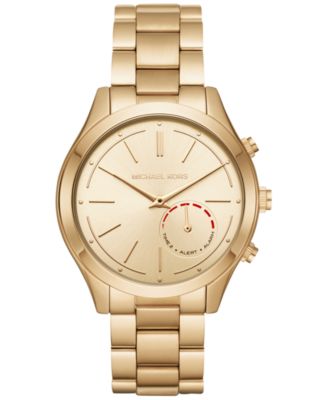 Michael Kors Access Women's Slim Runway Hybrid Gold-Tone Stainless ...