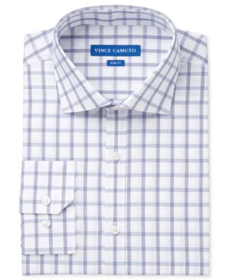 Indigo/White Windowpane Dress Shirt 