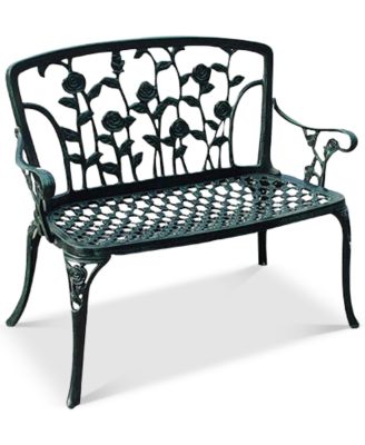 Noble House - Jenison Cast Iron Patio Bench, Direct Ship