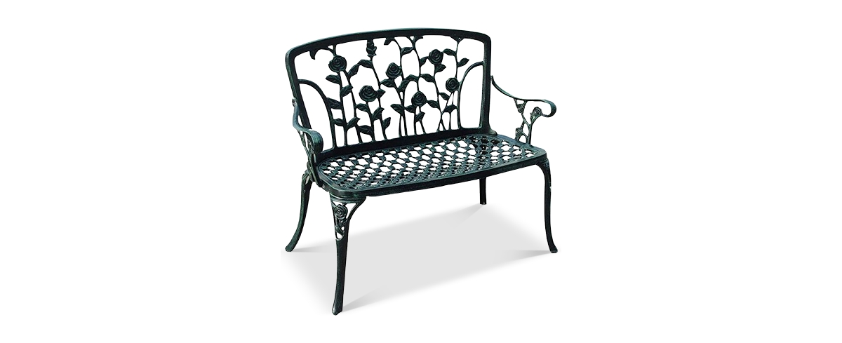 Noble House Jenison Cast Iron Patio Bench In Green