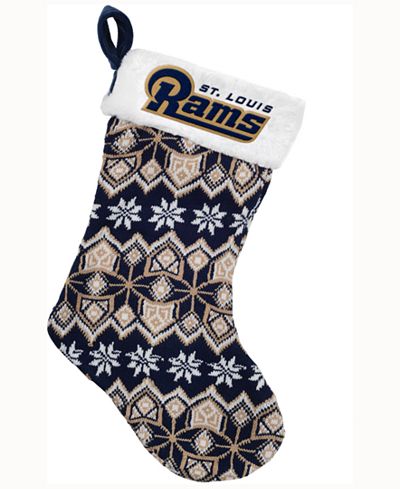 Forever Collectibles Los Angeles Rams Ugly Sweater Knit Team Stocking