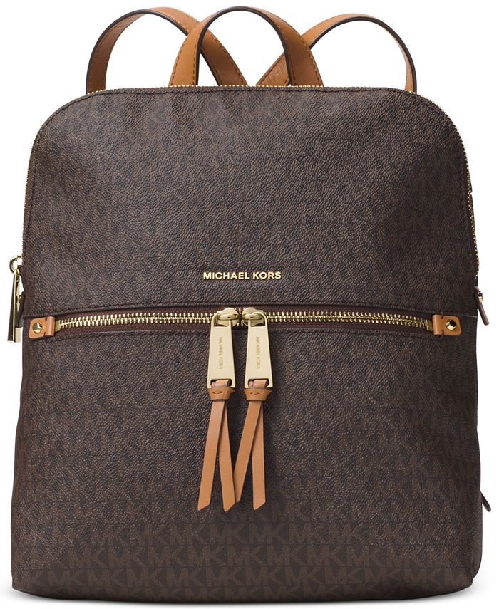 Michael Kors Signature Medium Slim Backpack - Macy's
