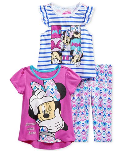 Disney's® Minnie Mouse 3-Pc. T-Shirts & Leggings Set, Toddler & Little Girls (2T-6X)